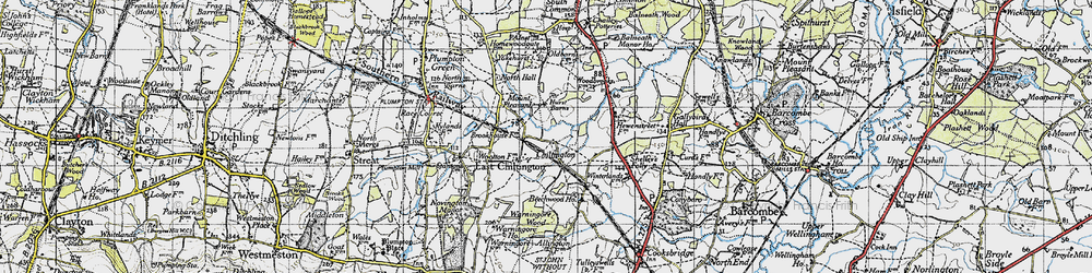 Old map of Yokehurst in 1940