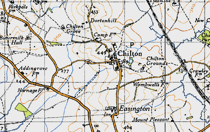 Old map of Chilton in 1946