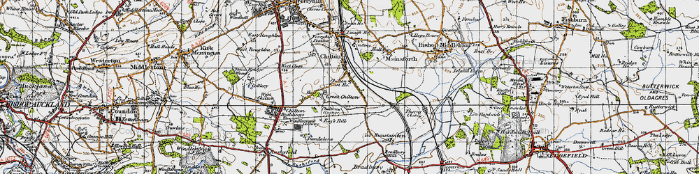 Old map of Chilton Lane in 1947