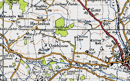 Old map of Chilton Leys in 1946