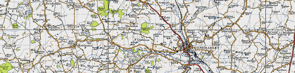 Old map of Chilton Leys in 1946