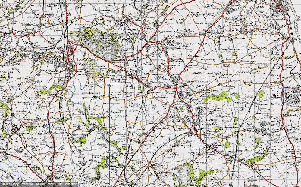 Old Map of Chilton Moor, 1947 in 1947