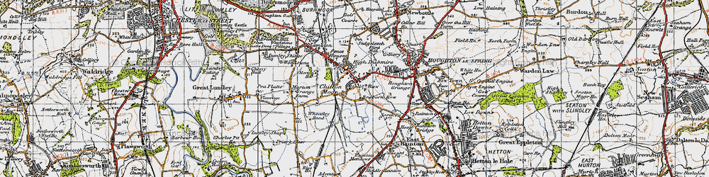 Old map of Chilton Moor in 1947