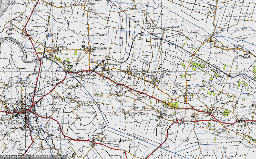 Old Map of Chilton Polden, 1946 in 1946