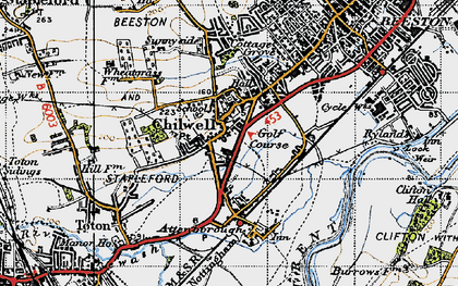 Old map of Chilwell in 1946