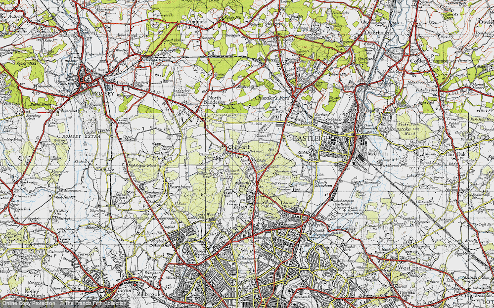 Old Map of Chilworth, 1945 in 1945
