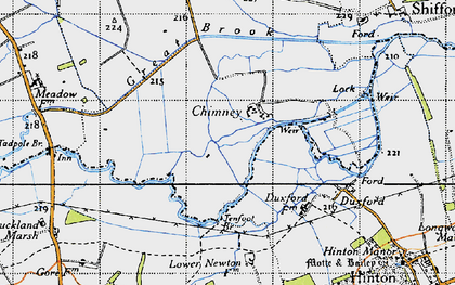 Old map of Chimney in 1947