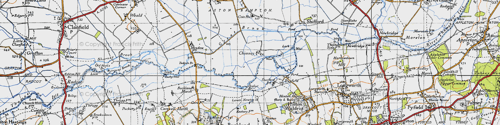 Old map of Chimney in 1947