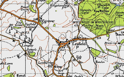 Old map of Chimney-end in 1946