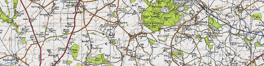 Old map of Chimney-end in 1946