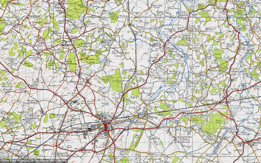 Historic Ordnance Survey Map of Chineham, 1945