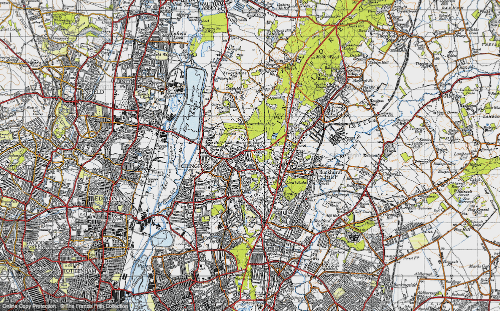 Old Map of Chingford, 1946 in 1946