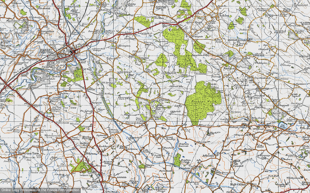 Old Map of Chipnall, 1946 in 1946