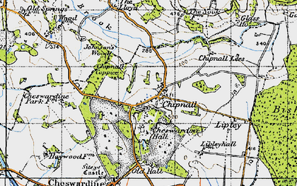 Old map of Chipnall in 1946