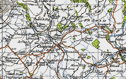 Old map of Birchen Lee in 1947