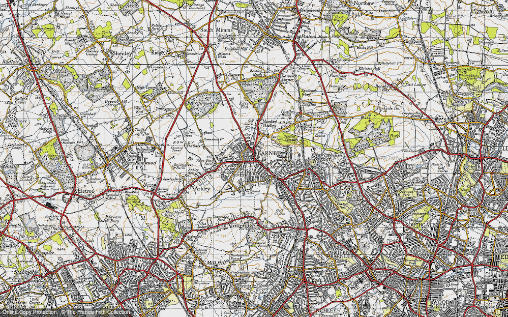 Old Map of Chipping Barnet, 1946 in 1946