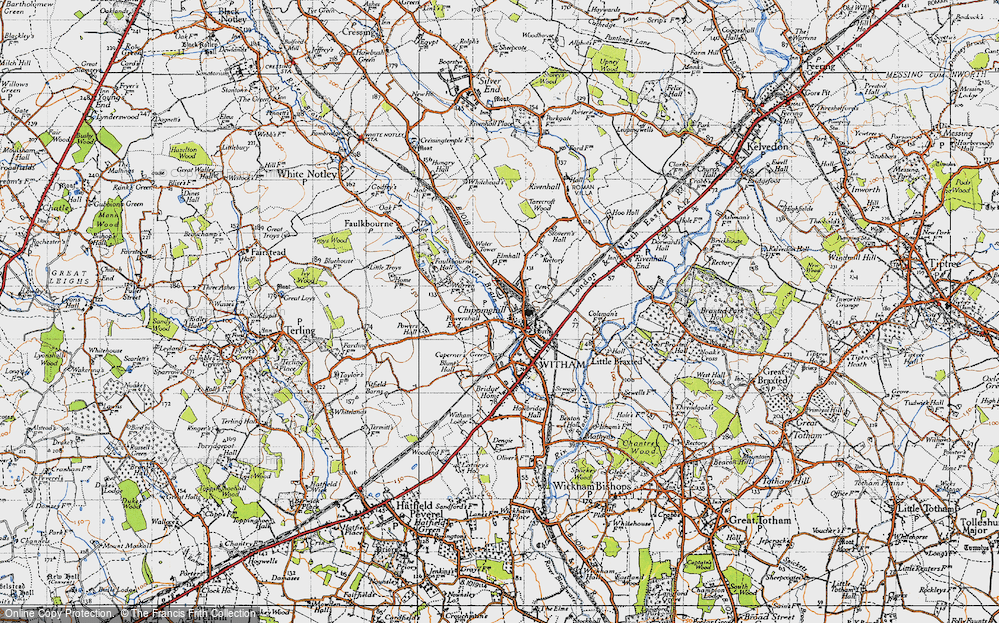 Old Map of Chipping Hill, 1945 in 1945