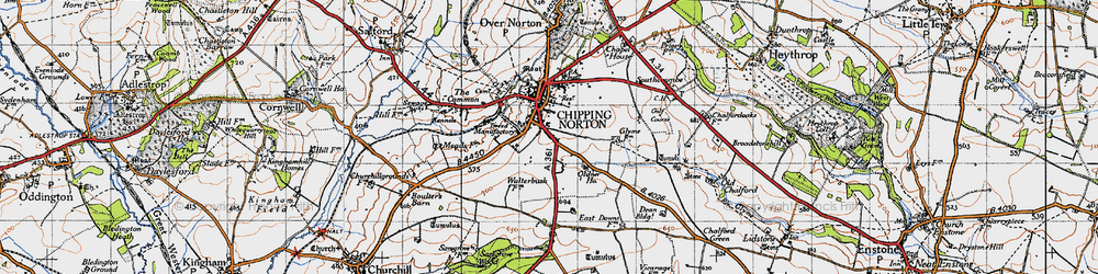 Old map of Chipping Norton in 1946