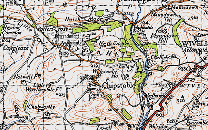 Old map of Bulland Lodge in 1946