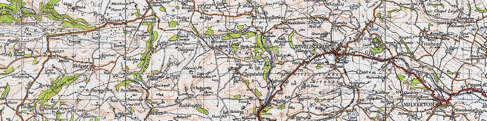 Old map of Bulland Lodge in 1946