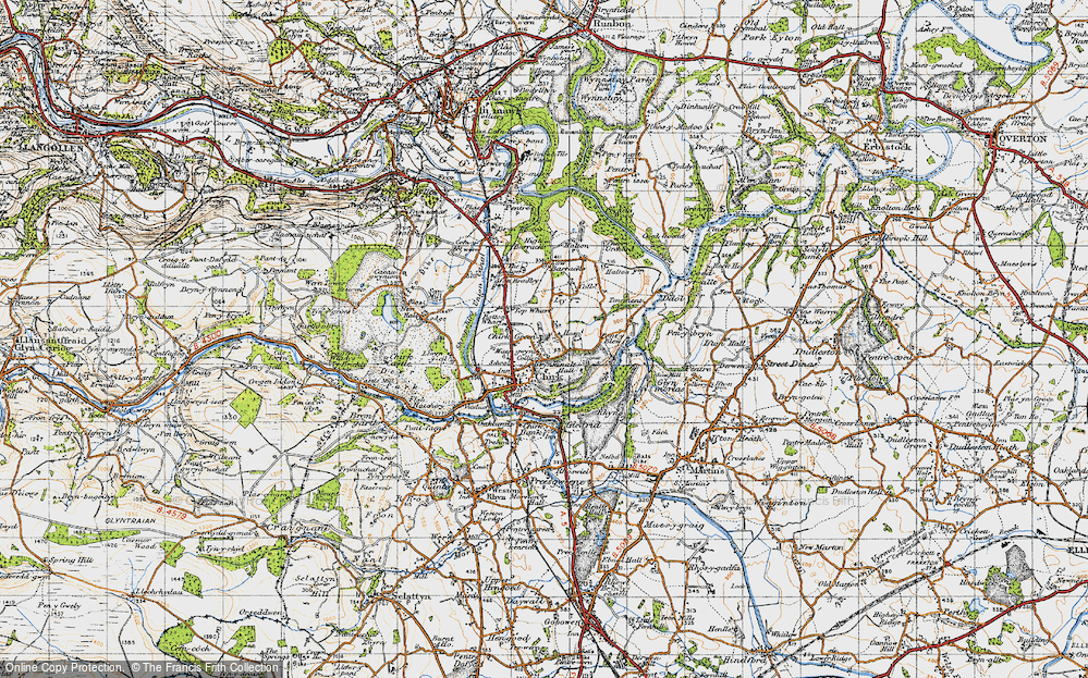 Old Map of Chirk Green, 1947 in 1947