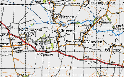 Old map of Chirton in 1940