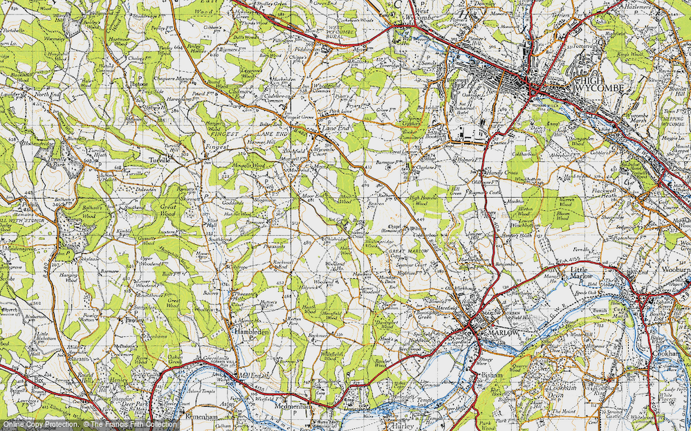 Old Map of Chisbridge Cross, 1947 in 1947