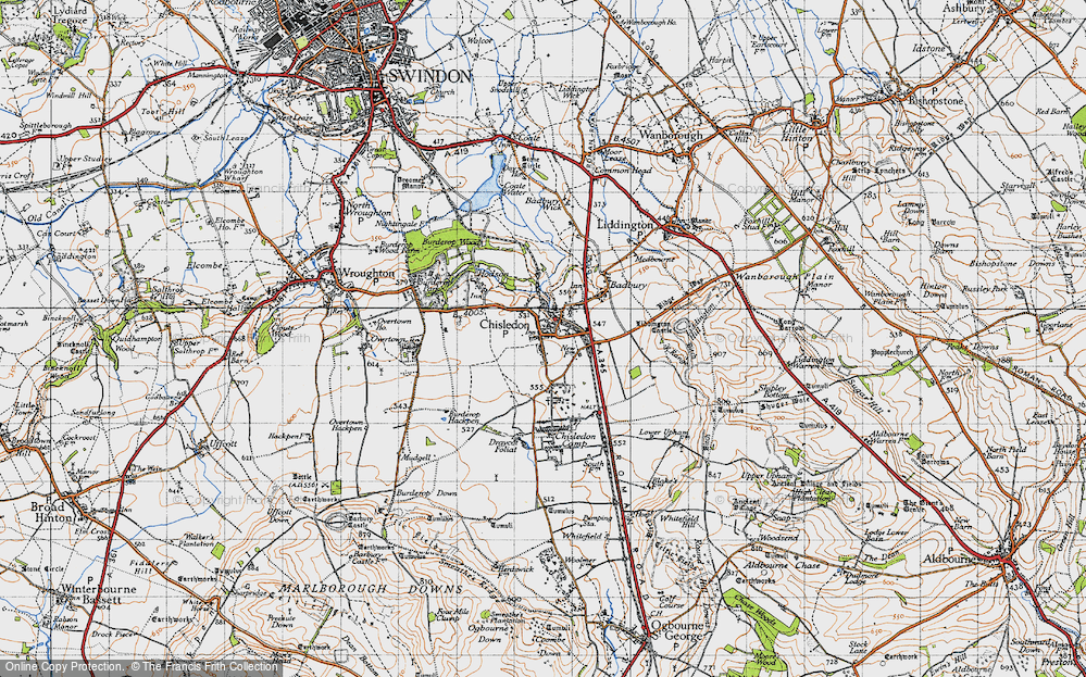 Old Map of Chiseldon, 1947 in 1947