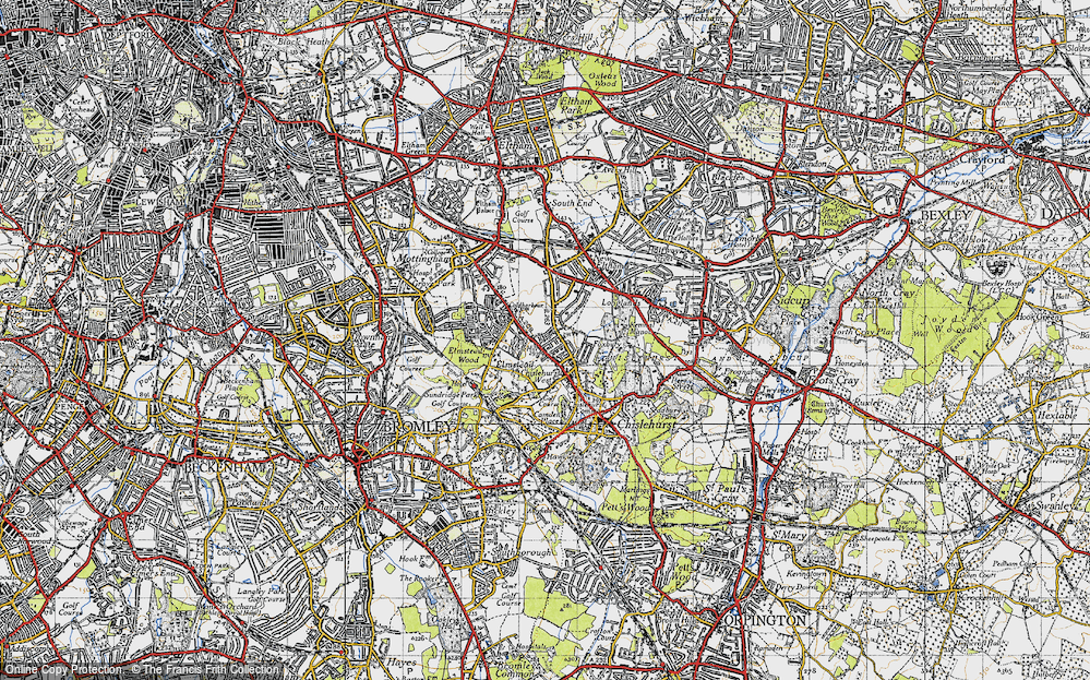Old Map of Chislehurst West, 1946 in 1946