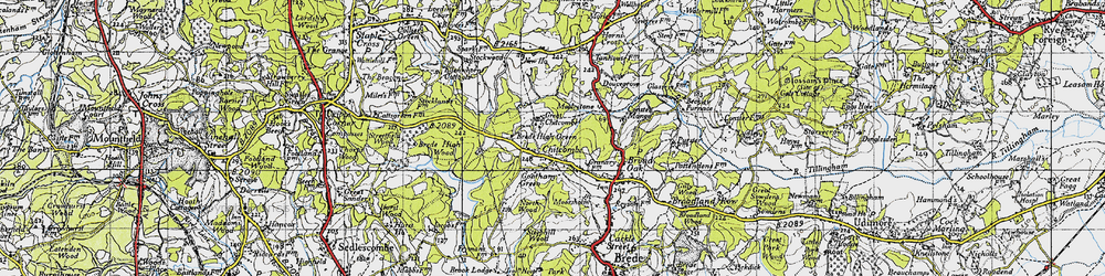 Old map of Brede High Wood in 1940
