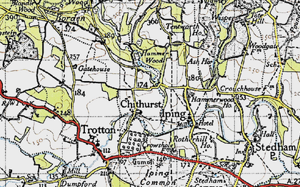 Old map of Chithurst in 1945