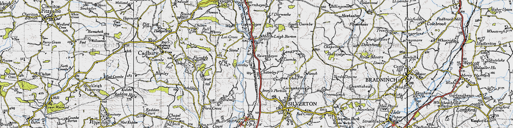 Old map of Lee Cross in 1946