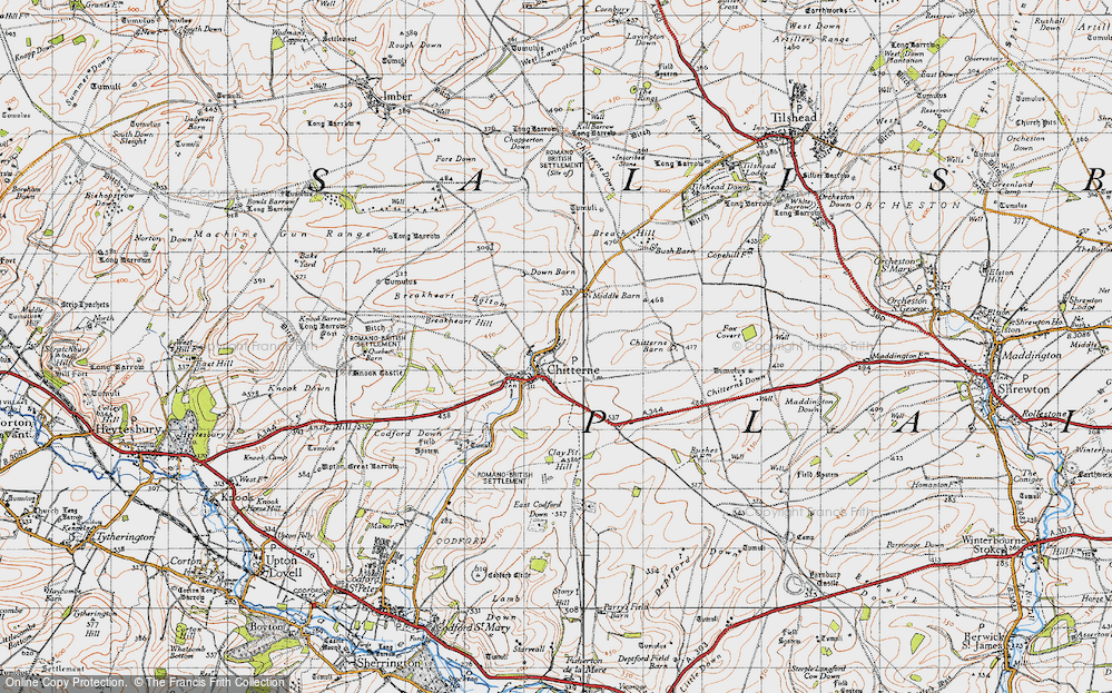 Old Map of Historic Map covering Breakheart Bottom in 1940