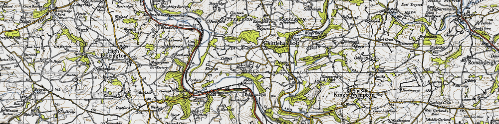 Old map of Abbot's Marsh in 1946