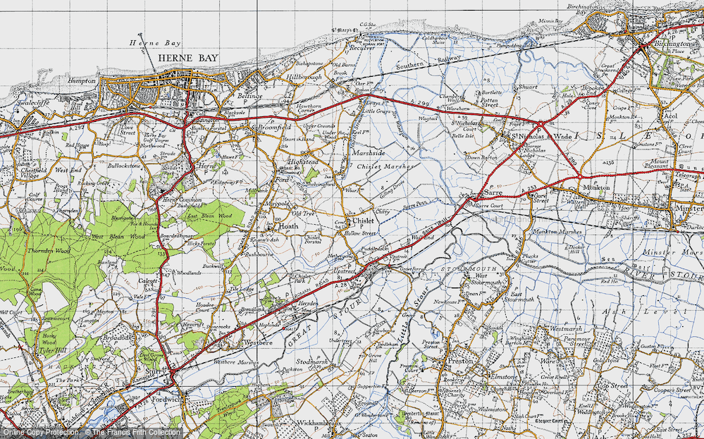 Old Map of Chitty, 1947 in 1947