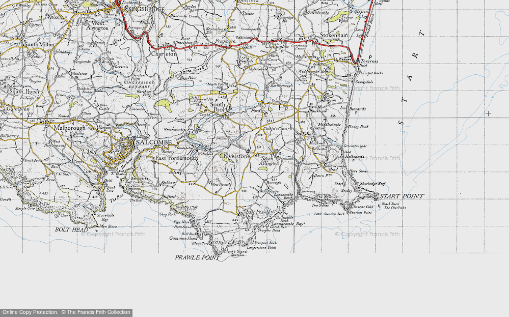 Old Map of Chivelstone, 1946 in 1946