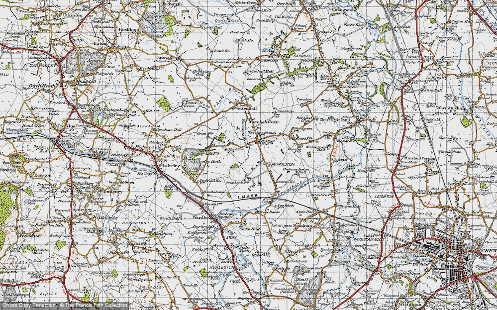 Old Map of Cholmondeston, 1947 in 1947