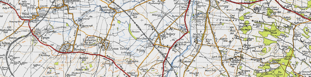 Old map of Cholsey in 1947