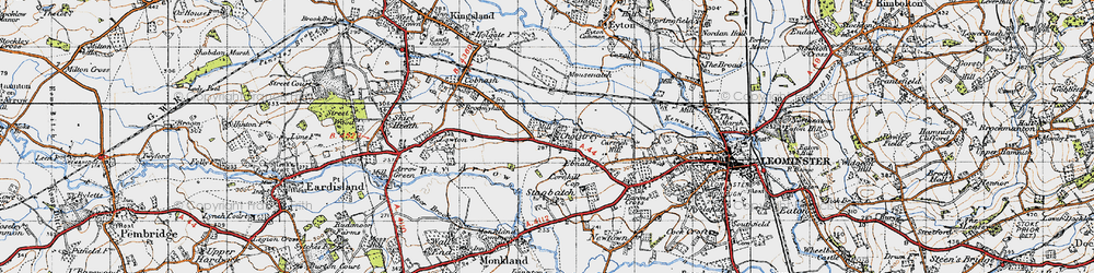 Old map of Cholstrey in 1947