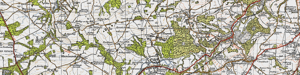 Old map of Chopwell in 1947
