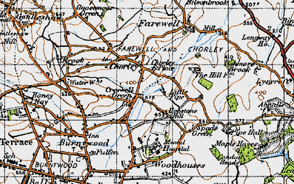 Old map of Chorley in 1946