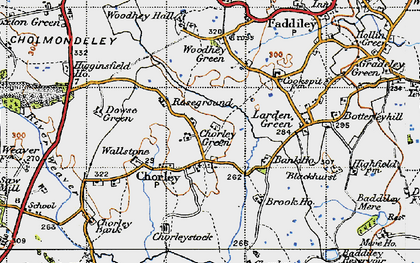 Old map of Chorley in 1947