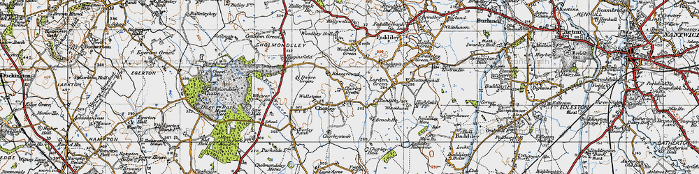 Old map of Chorley in 1947