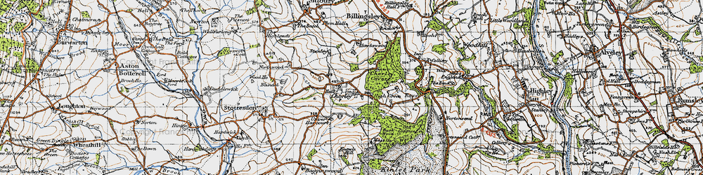 Old map of Chorley in 1947