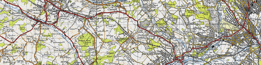 Old map of Chorleywood in 1946