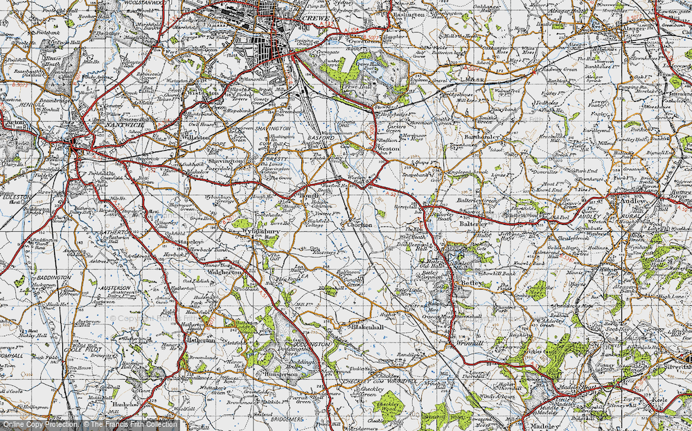 Old Map of Chorlton, 1946 in 1946