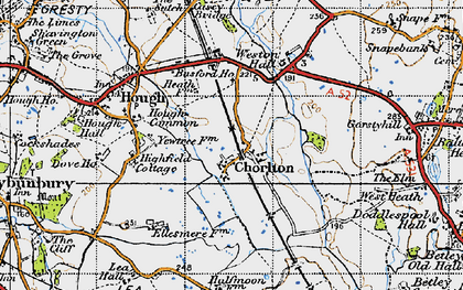 Old map of Chorlton in 1946