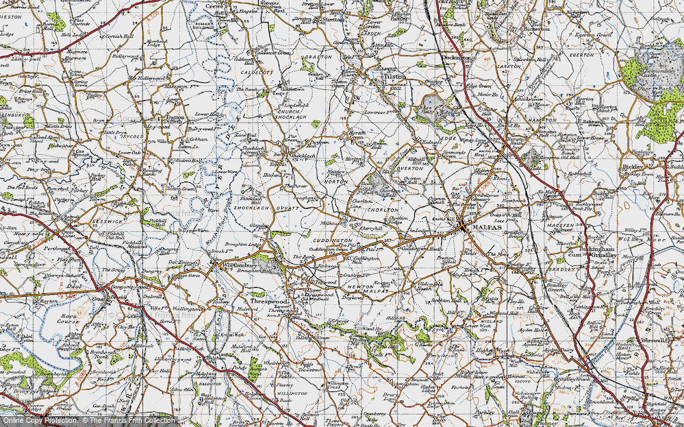 Old Map of Chorlton Lane, 1947 in 1947