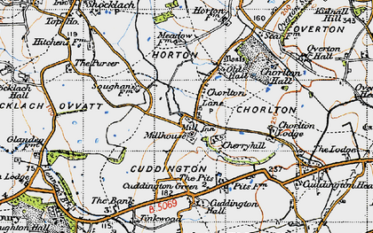Old map of Chorlton Lane in 1947
