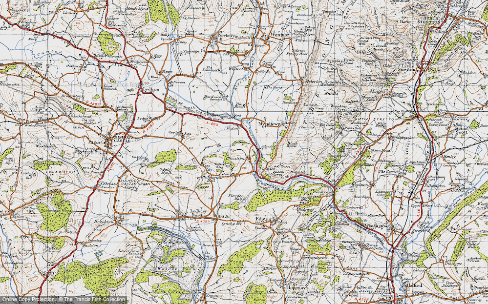 Old Map of Choulton, 1947 in 1947